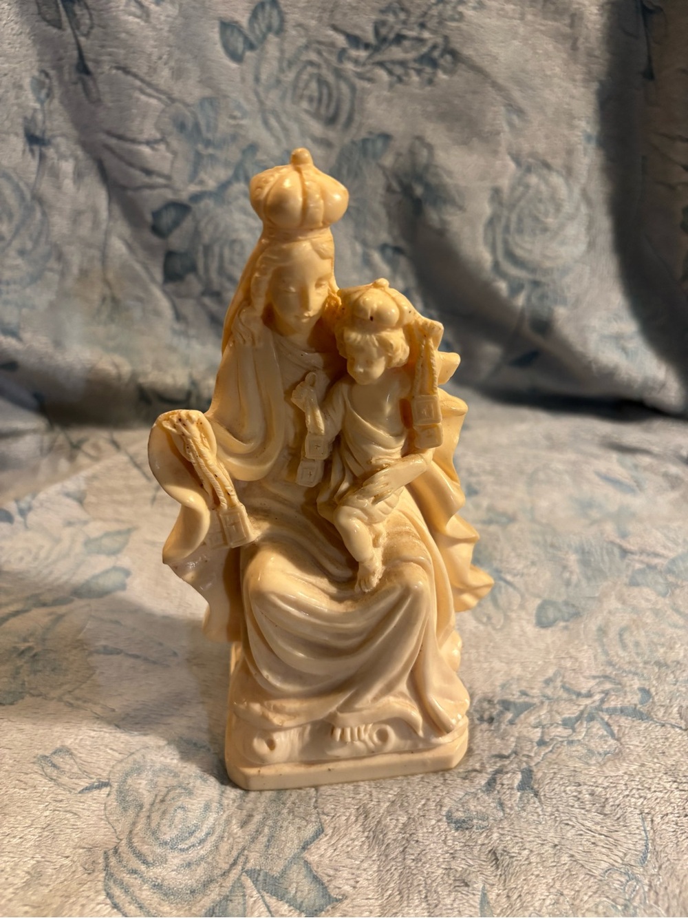 Ivory Resin Madonna and Child Figurine - Elegant Home Art Accent A. Santino